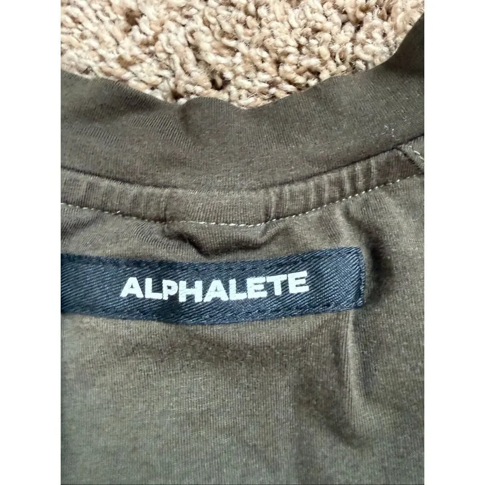 Alphalete Olive Green Sleeveless High Neck Athletic Tank Top Women’s S/M
